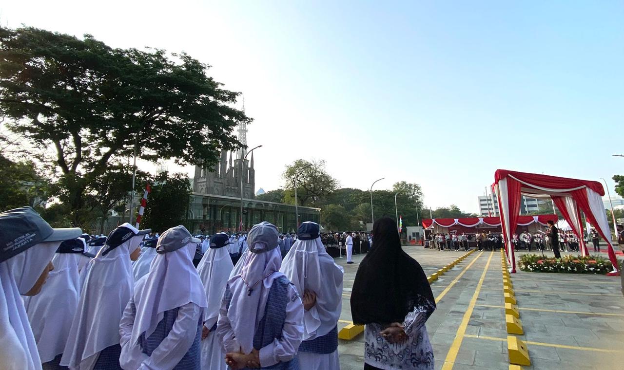 Suasana Upacara Kemerdekaan Lintas Agama di Masjid Istiqlal