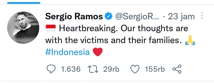 Ungkapan Duka Cita dari Klub dan Pesepak Bola Dunia atas Tragedi Kanjuruhan