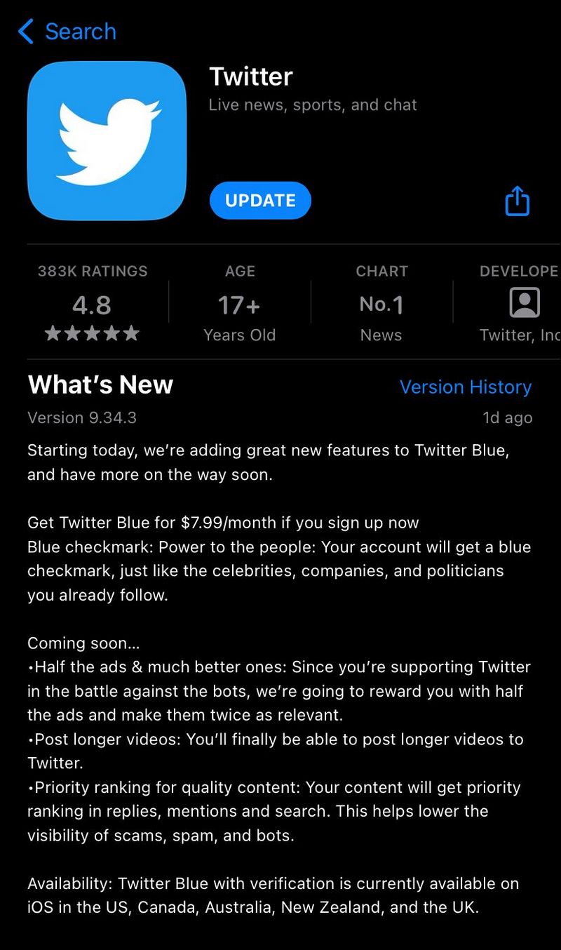 Twitter Resmikan Biaya Bulanan Rp125.000 Bagi Akun Centang Biru