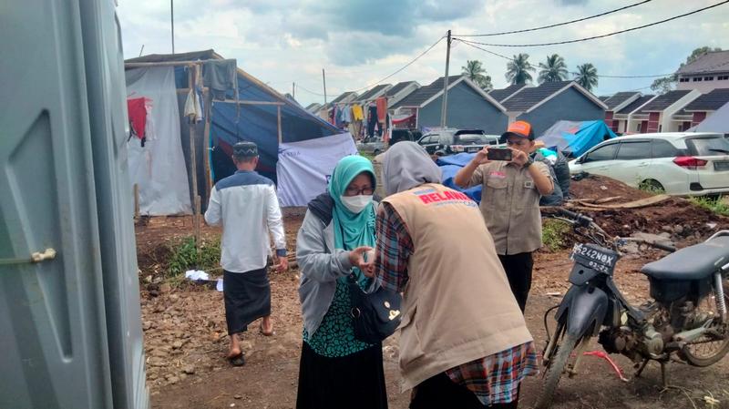 LPB MUI Gelar Salat Jumat Perdana di Masjid Darurat Cianjur
