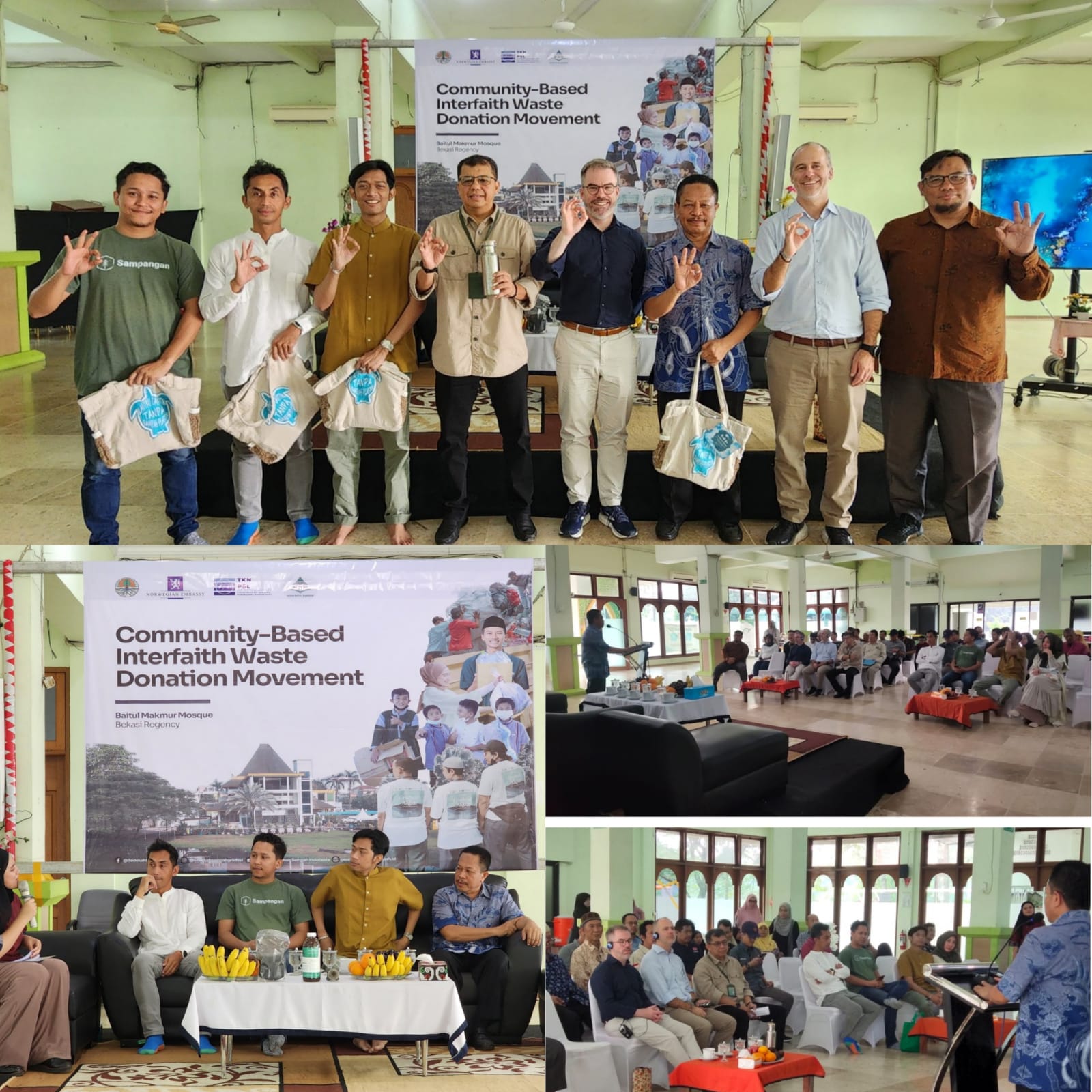 Kedubes dan Kementerian Lingkungan Hidup Norwegia Kunjungi Masjid Baitul Makmur