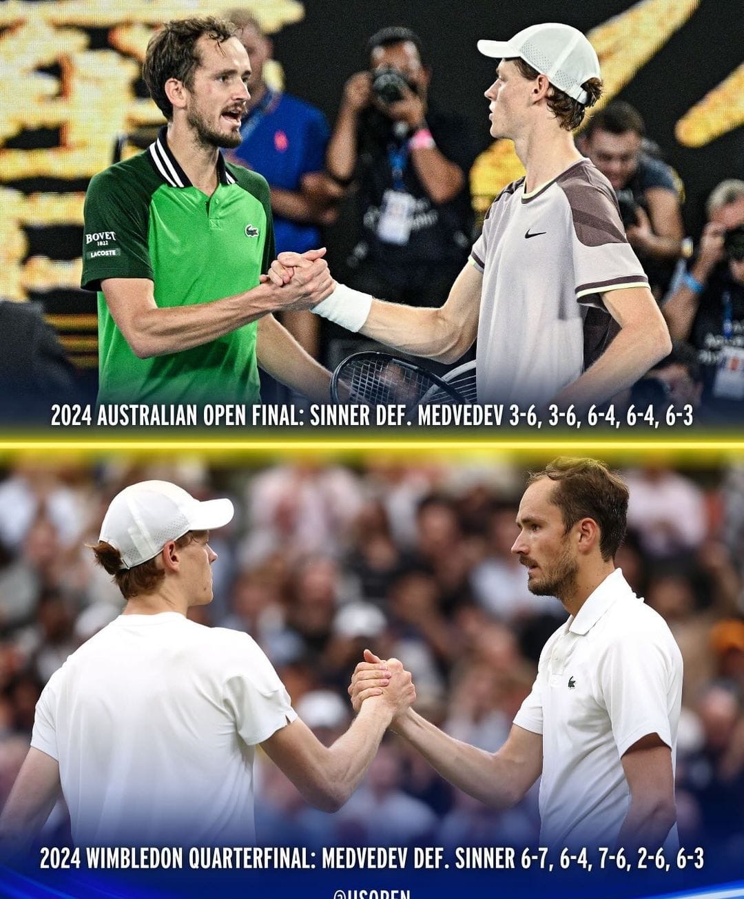 Sinner, Petenis Peringkat 1 Dunia Dijegal Medvedev, Alcaraz Maju Semifinal