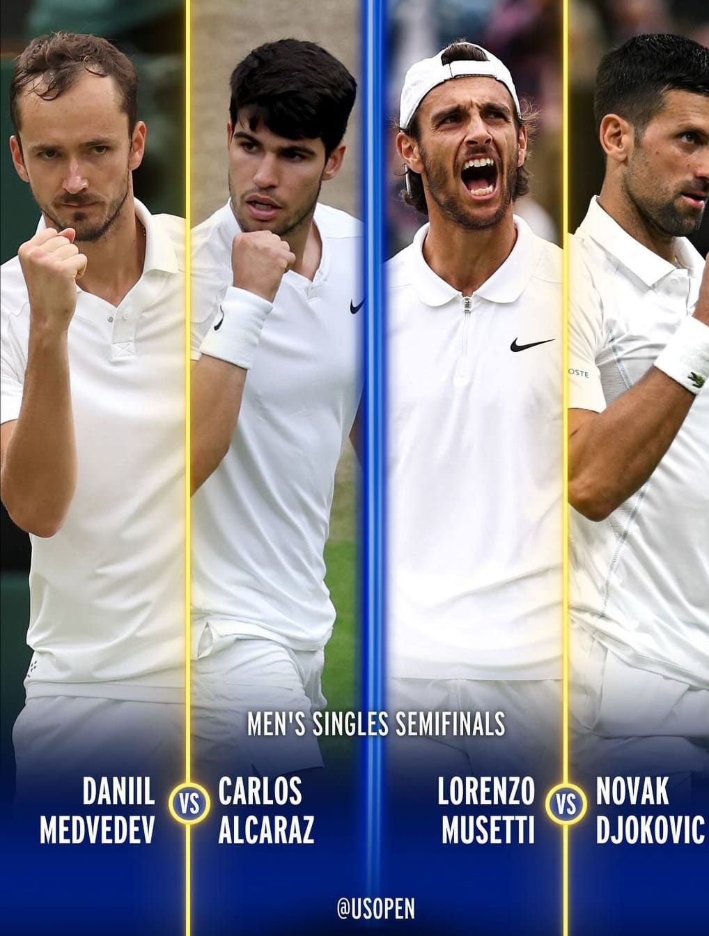 Djokovic Bertemu Musseti, Alcaraz Lawan Medvedev di Semi Final