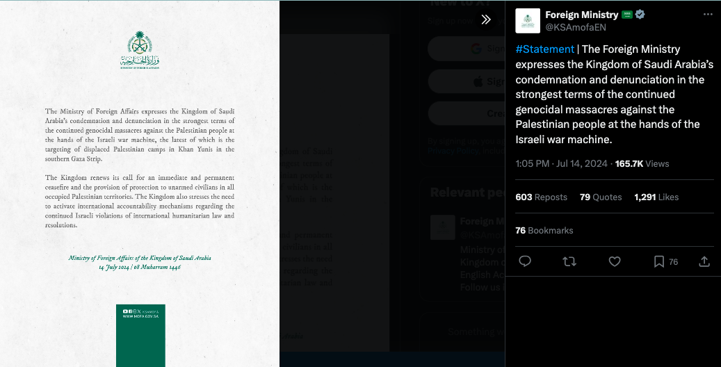 Arab Saudi Kecam Keras Serangan Israel di Gaza