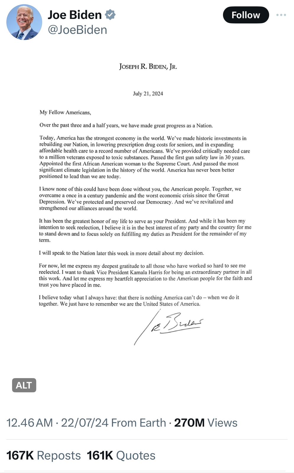 Gempar! Joe Biden Mundur, Kamala Harris Siap Jadi Calon Presiden AS