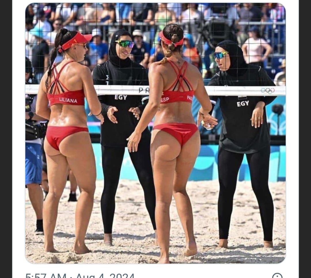 Soal Hijab, Pertandingan Voli Pantai Spanyol vs Mesir Picu Perdebatan di Media Sosial