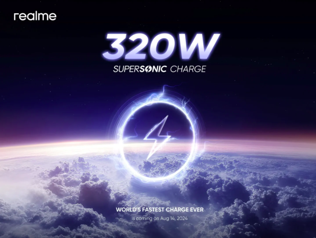 Realme Unjuk Gigi Teknologi Pengisian Daya SuperSonic 320W Menjelang Peluncuran 14 Agustus