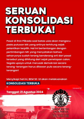 Mahasiswa Indonesia Ramai-Ramai Serukan 'Peringatan Darurat' untuk Lawan Keputusan MK Pilkada 2024!