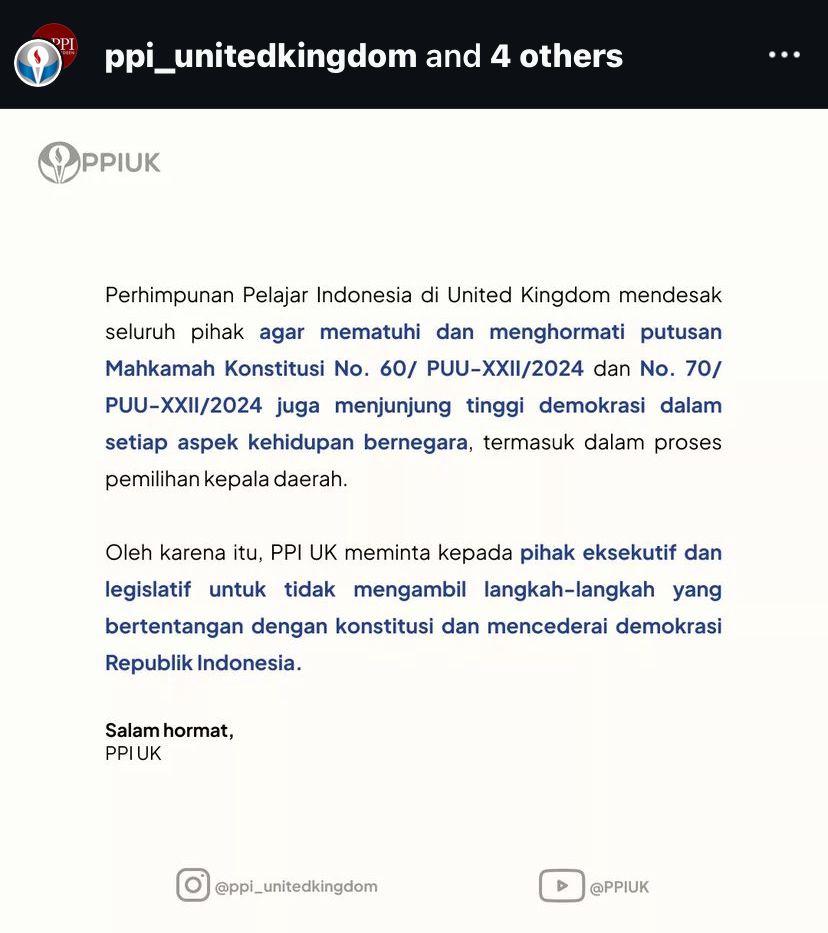 Alumni Connect PPI Dunia Turun Gunung Dukung Putusan MK, Ajak Rakyat Kawal Terus