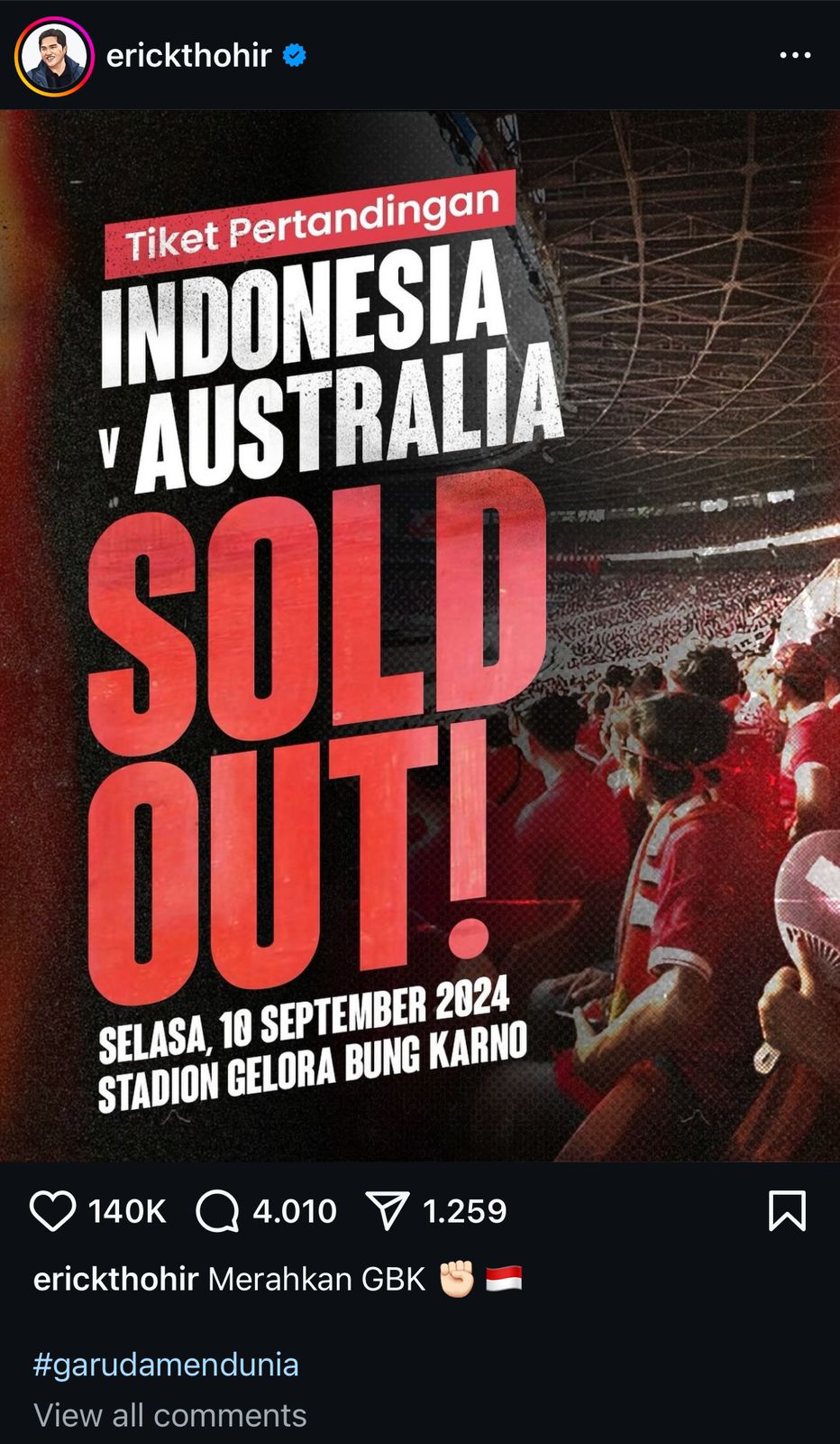 Tiket Ludes, GBK Siap Jadi Benteng Tak Tertembus untuk Timnas Indonesia!