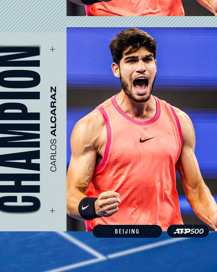Alcaraz Jadi Yang Terbaik Setelah di Final China Open 2024 Kalahkan Juara Bertahan, Jannik Sinner