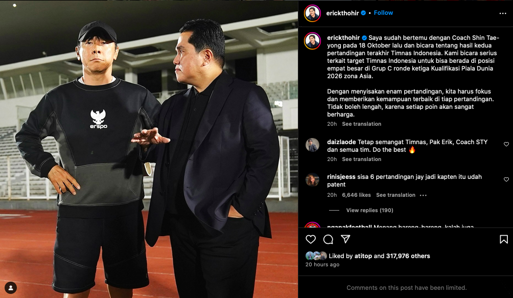 Benarkah? Ini Misi Mustahil ShinTae-yong dari Erick Thohir di Kualifikasi Piala Dunia 2026