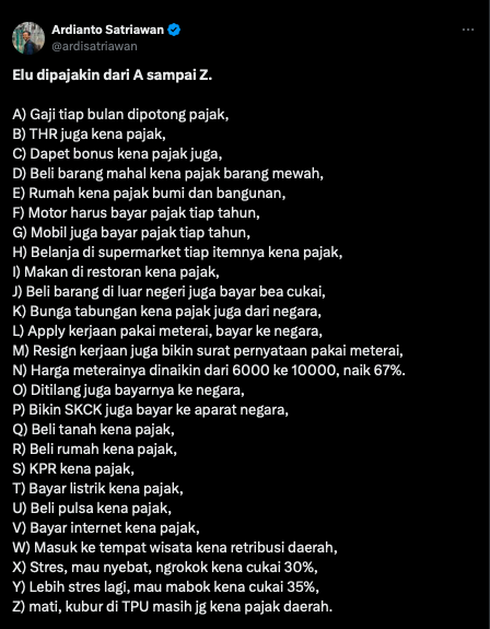 Rakyat Kibarkan Garuda Biru, Tolak Keras PPN 12 Persen