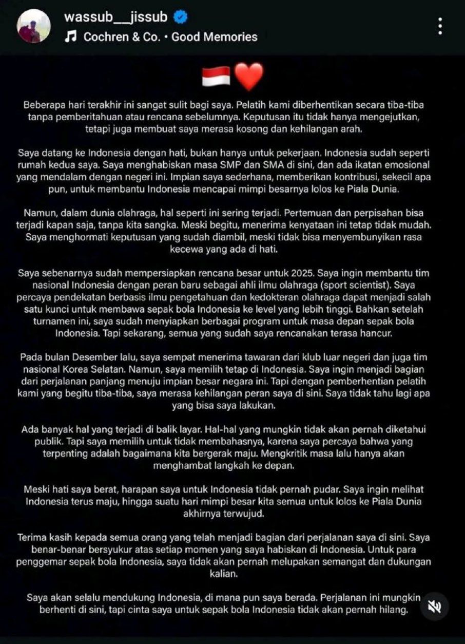 Tolak Timnas Korsel, Fisioterapis Indonesia Bagikan Kisah Haru Pascapemecatan STY