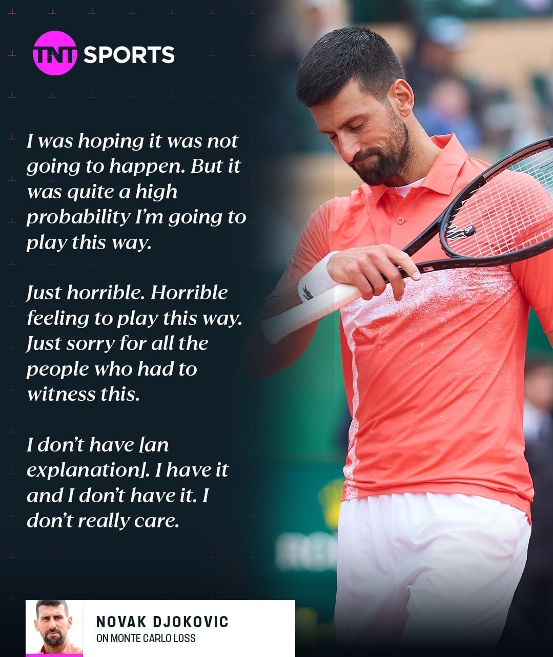 Tiga fakta mengejutkan tentang kekalahan Djokovic di Monte-Carlo, dan Djokovic Terpaksa Minta Maaf