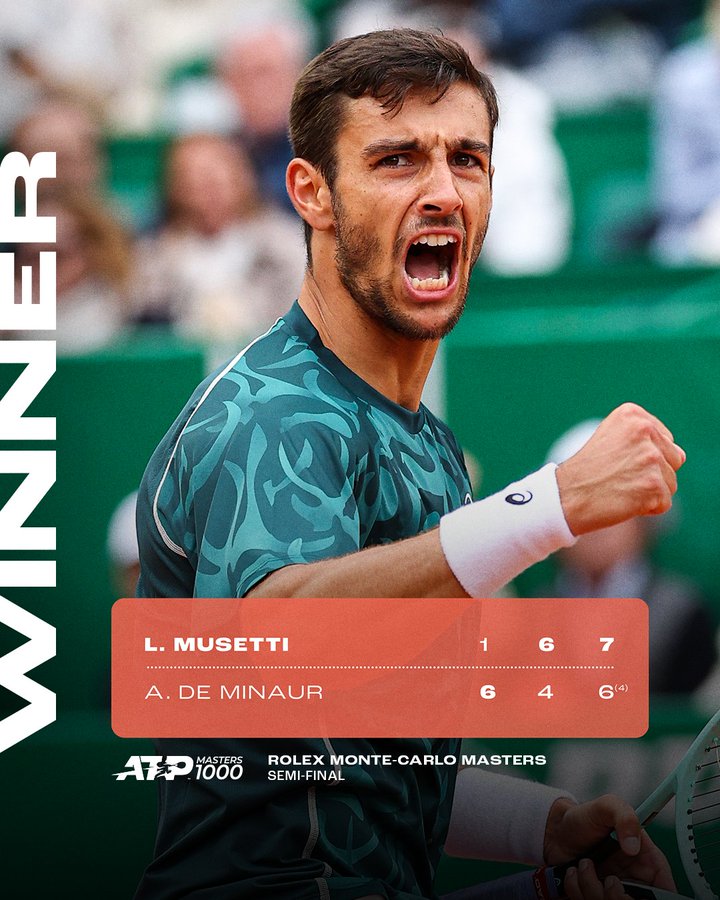Musetti Singkirkan De Minaur dalam Laga Seru Monte-Carlo Masters1000, Di Final Bertemu Alcaraz