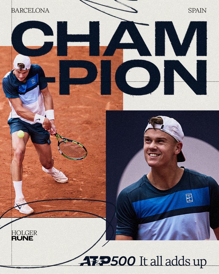 Holger Rune Tumbangkan Alcaraz untuk Raih Gelar Barcelona Open, dan Bawa Hadiah 9,6 Miliar