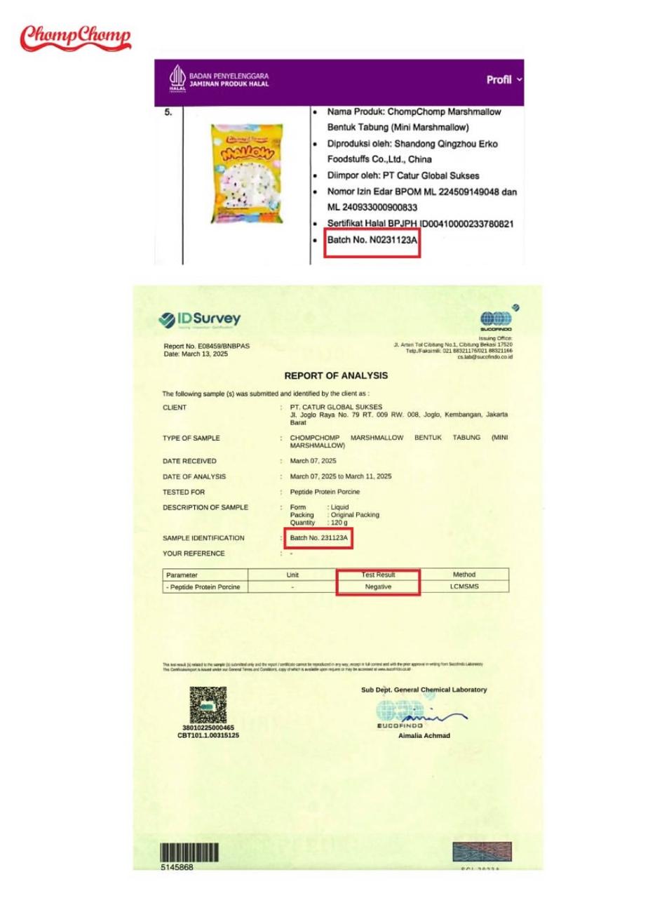 Produsen Marshmallow Beri Klarifikasi & Bukti Uji Lab Negatif, Usai Disebut Produknya Tercemar Babi