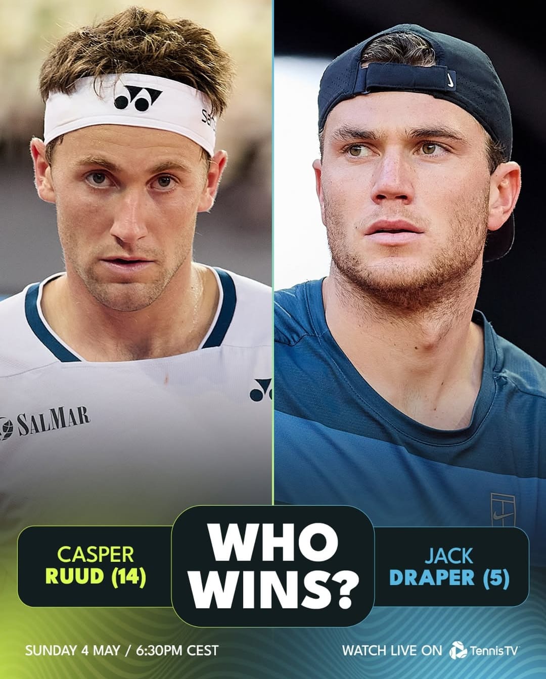 Jack Draper Lolos ke Final Mutua Madrid Open Setelah Tumbangkan Musetti, Casper Ruud Siap Tempur di Final