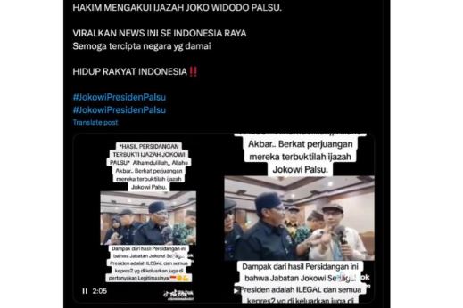 Hakim Akui Ijazah Jokowi Palsu pada 17 Mei 2025, Benarkah?