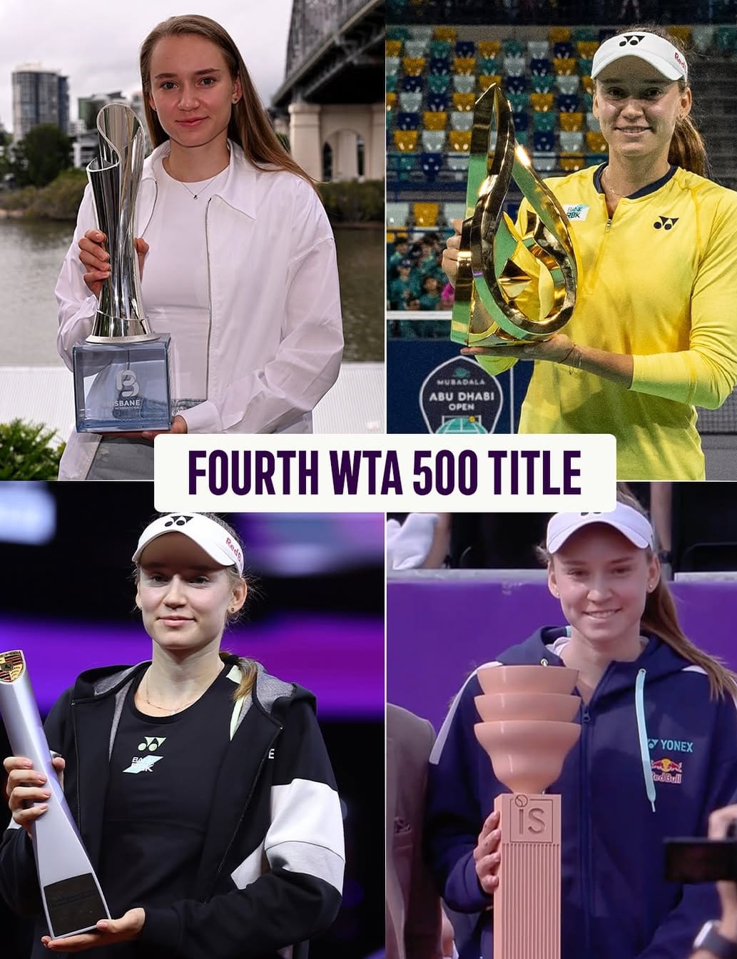 Si Cantik Elena Rybakina Juara Strasbourg Open Dengan Bawa Pulang Hadiah 2,6 Miliar