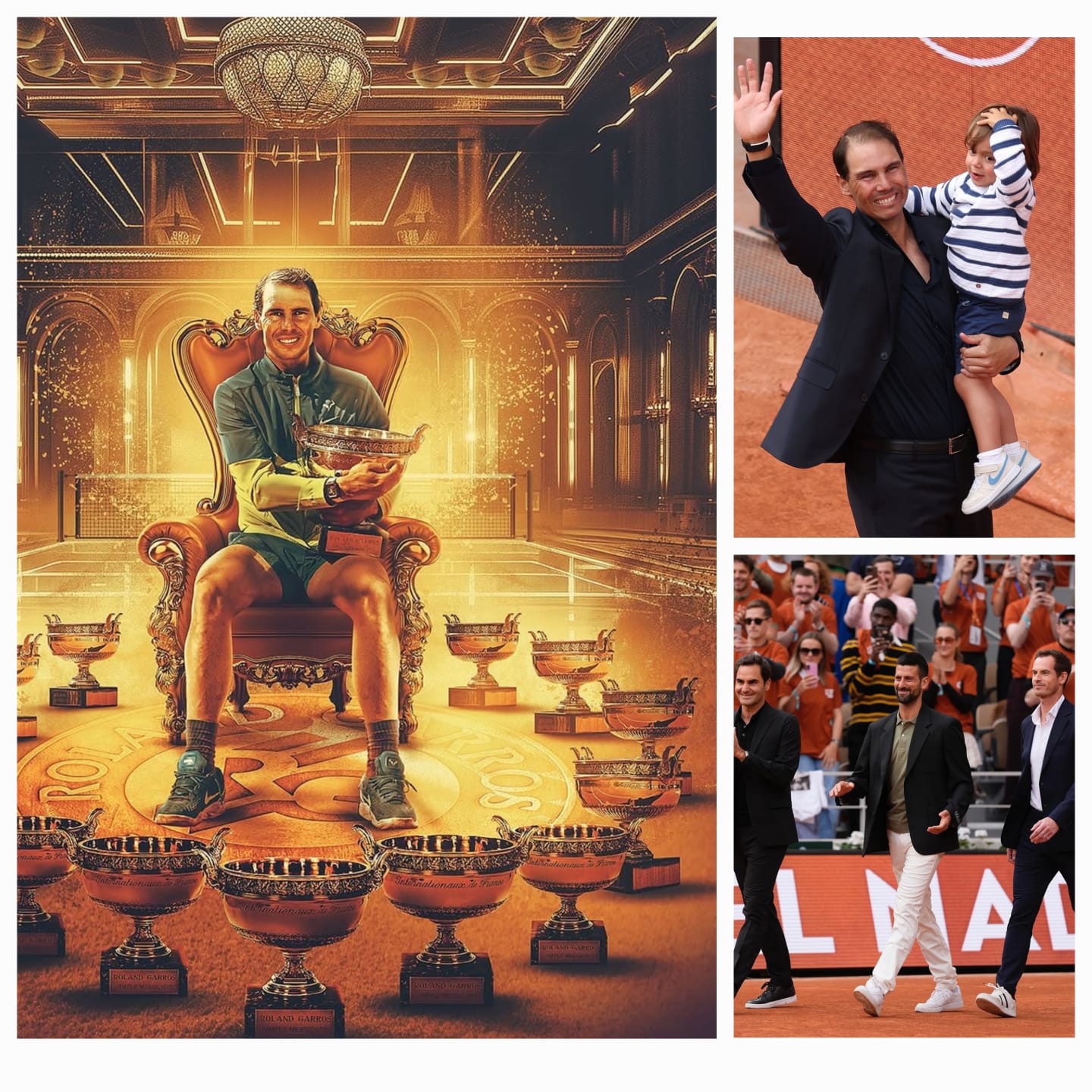 Mengharukan, Big Four Bersatu Kembali di Perpisahan Rafael Nadal di French Open