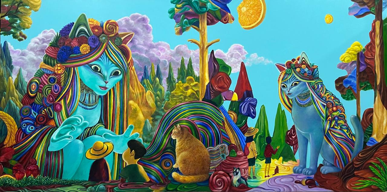 Seni Pop-Surealistik Kucing Karya Syakieb Sungkar Hibur Jakarta Provoke 2025