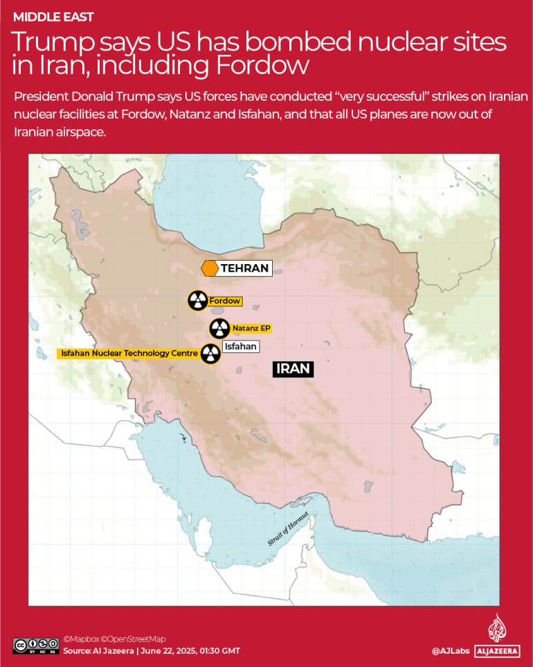 Amerika Ngebom Tiga Situs Nuklir Iran, Dunia Mengutuk Amerika Biadab