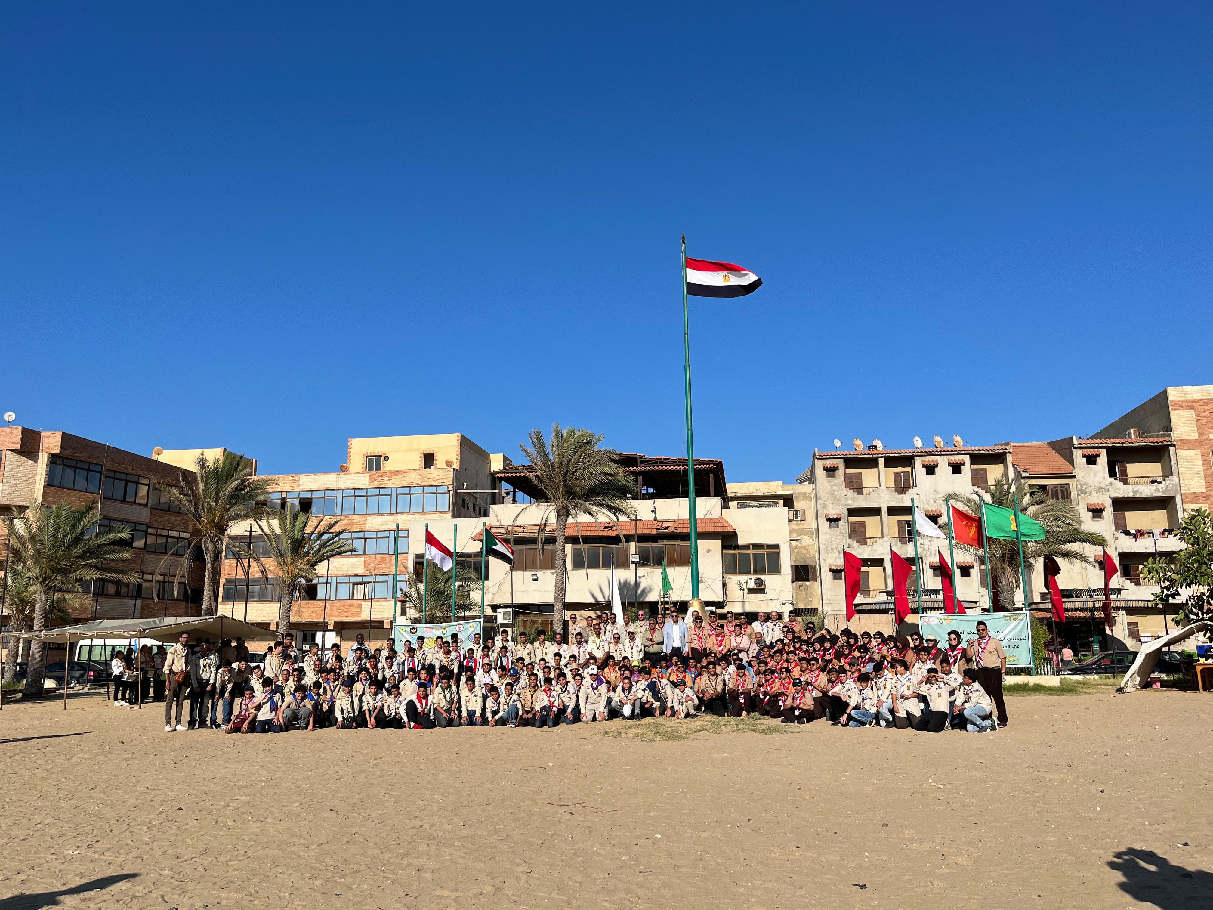 Delegasi Pramuka Sekolah Indonesia Cairo Ikuti 6th Summer Scouts Camp 2025 di Port Said