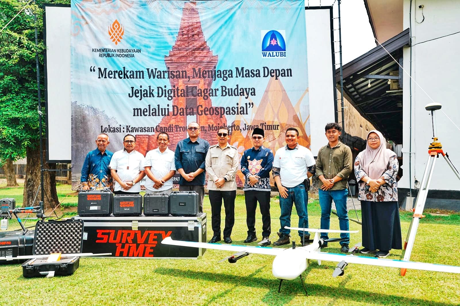 Menteri Fadli Zon Saksikan Uji Coba LiDAR di Trowulan, Ungkap Narasi Baru Peradaban Majapahit