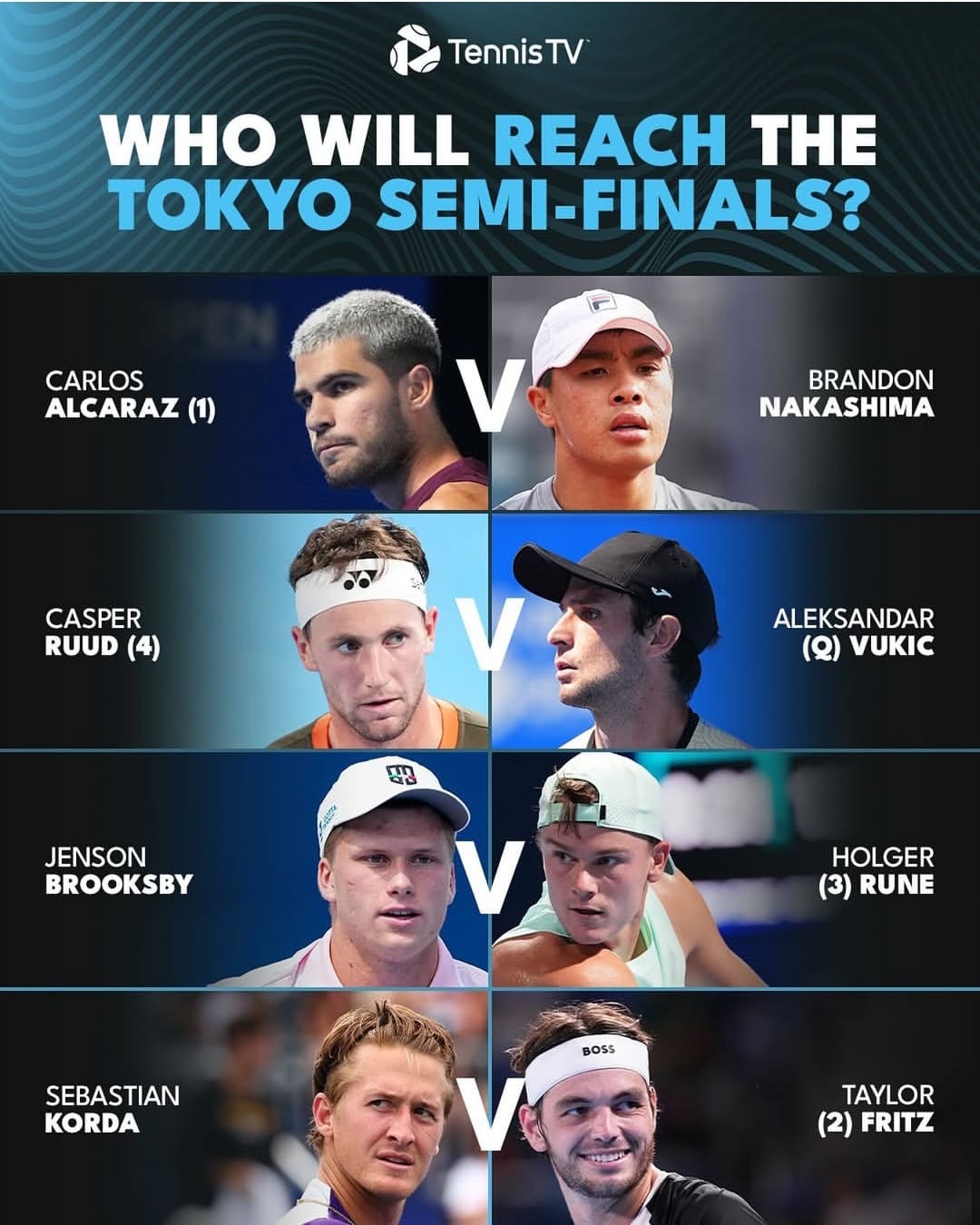 Alcaraz Pastikan Kondisinya Baik dengan Kemenangan di Japan Open, Rune, Nakashima dan Brooksby Melaju