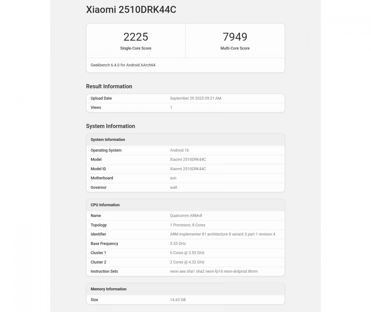 Redmi K90 Terciduk di Geekbench dengan Chipset Mengejutkan