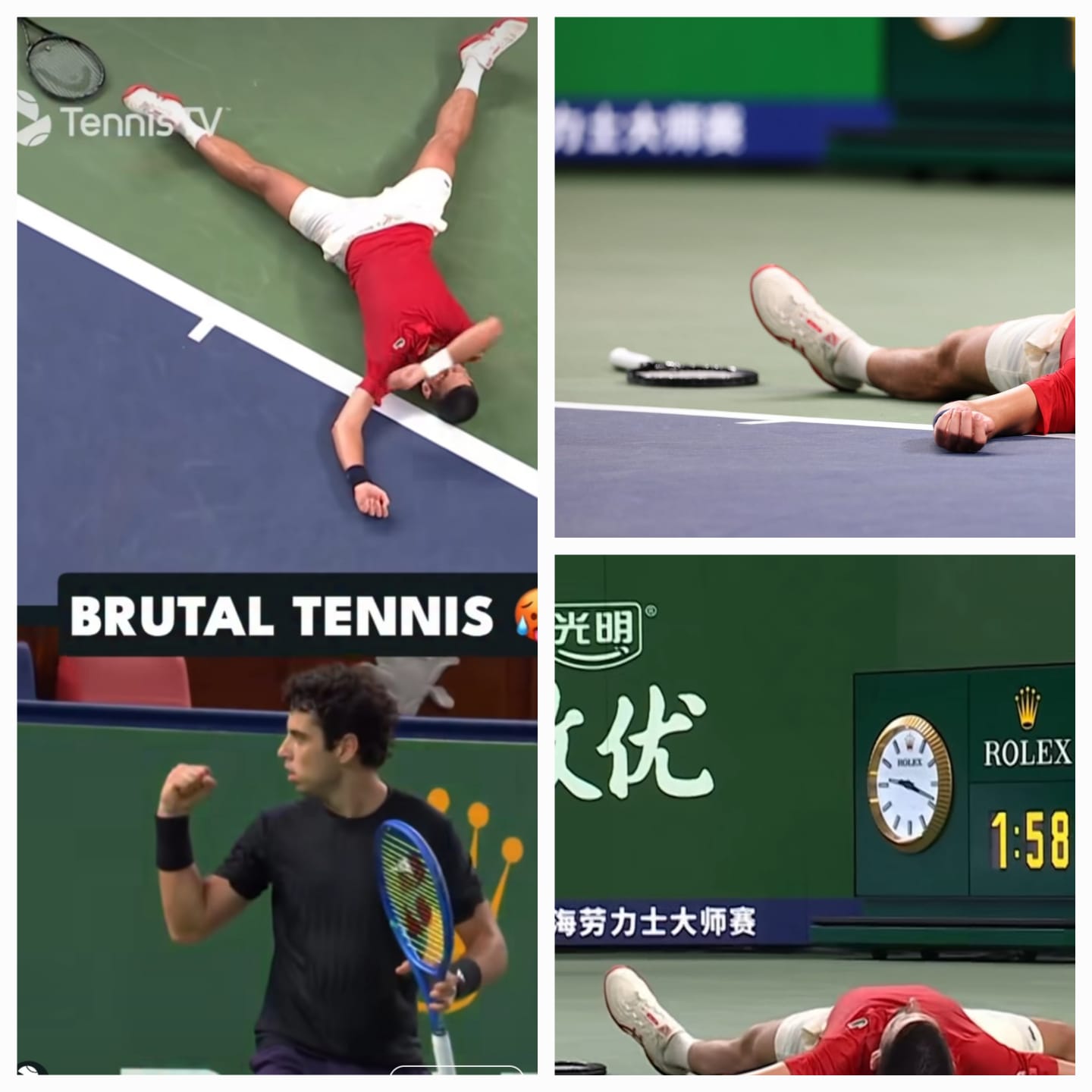 Djokovic Sempat Muntah Muntah, dan Cedera Kaki untuk Kalahkan Munar di Shanghai Master