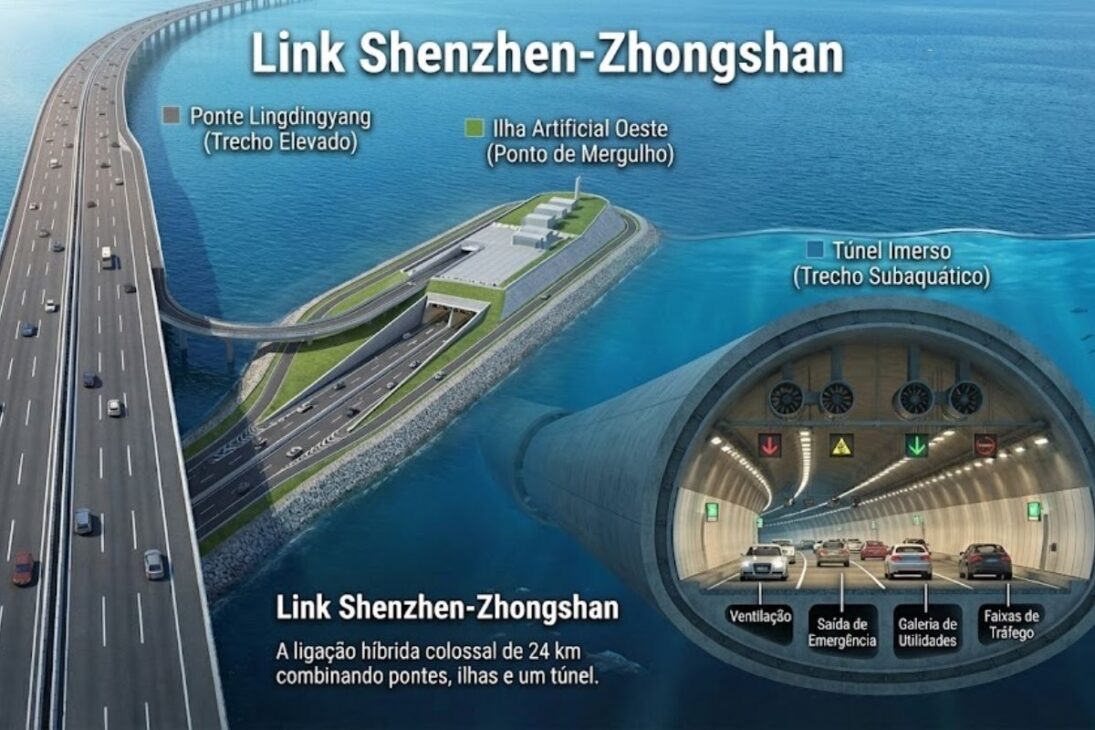 China Bikin Proyek Kolosal 24 Kilometer Pulau Buatan, Jembatan Raksasa, dan Terowongan Bawah Laut Hubungkan Shenzhen ke Zhongshan