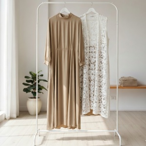 Tren Baju Lebaran 2026: Didominasi Gamis Rompi Lepas, Warna Cloud Dancer dan Earth Tone