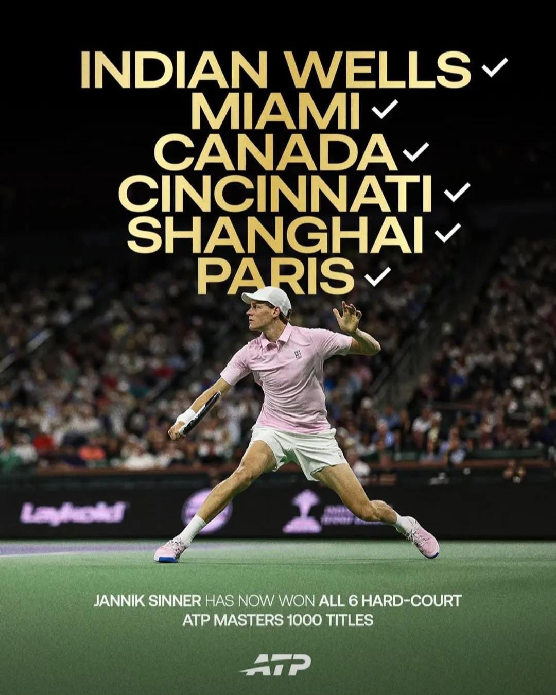 Juara di Indian Wells, Jannik Sinner Bergabung Djokovic, Federer dan Bawa Hadiah Uang 18,8 Miliar