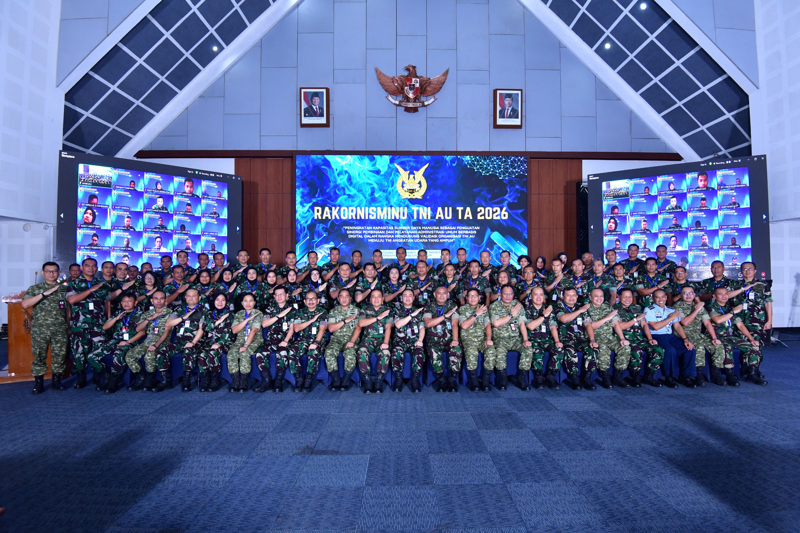 Setumau Gelar Rakornisminu TNI AU 2026, Soroti Penguatan SDM dan Transformasi Administrasi Digital