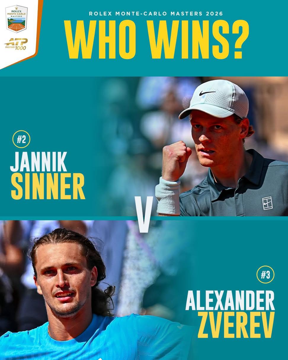 Sinner Taklukkan Auger-Aliassime untuk Melaju ke Semifinal Monte Carlo, Zverev Tumbangkan Fonseca