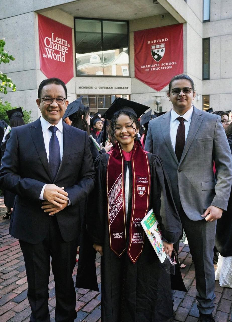 Anies Baswedan Luapkan Kebahagiaan, Putrinya Raih Gelar Master Harvard