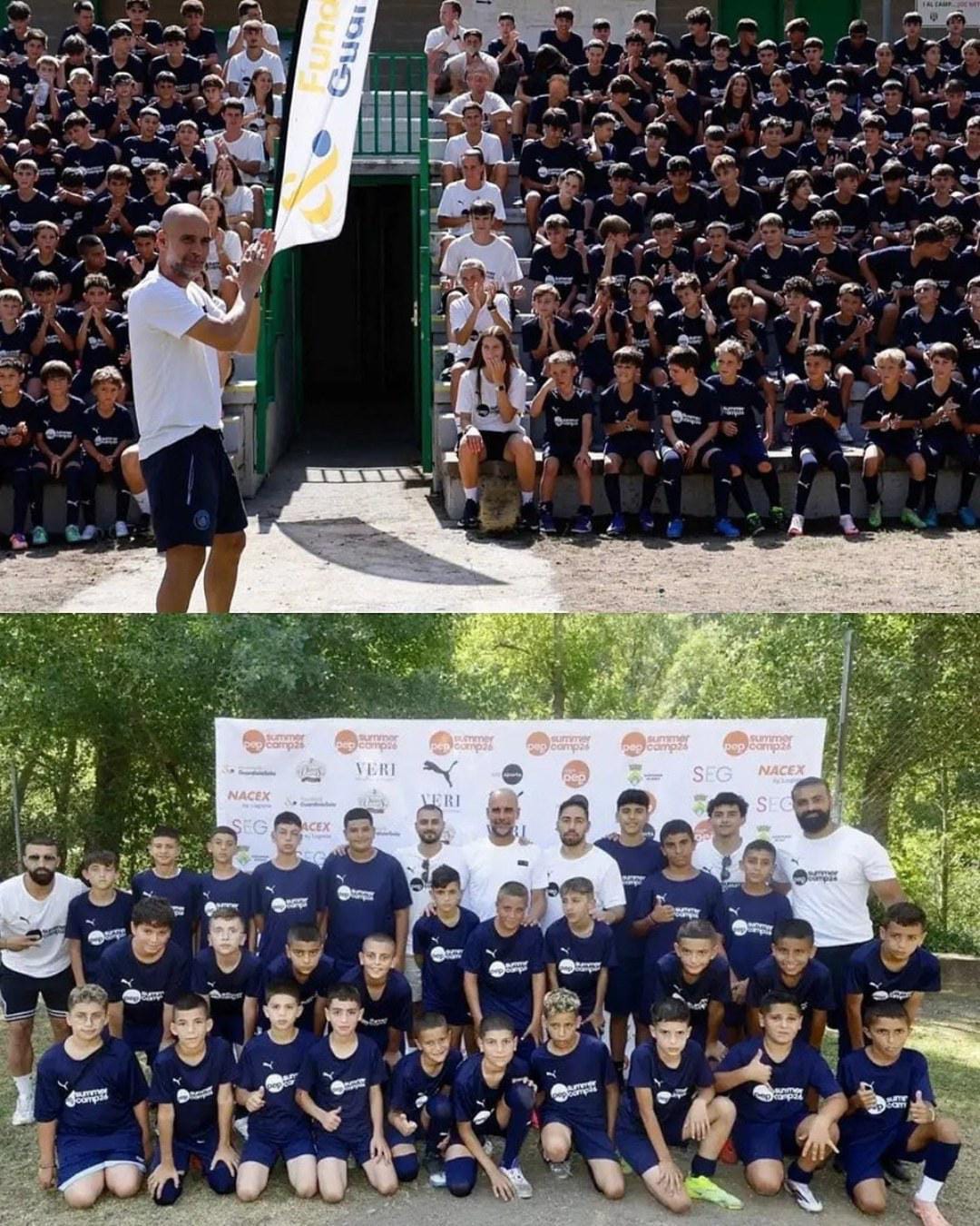 Pep Guardiola Berhati Mulia, Menampung Anak Anak Palestina Terdampak Perang Gaza di Kamp Sepakbola Spanyol