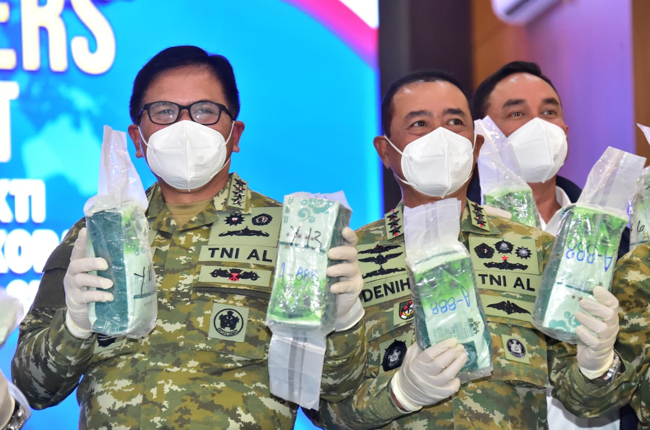 1,3 Ton Ketamine Dimusnahkan di Batam, TNI AL Gagalkan 5,3 Ton Narkoba dan 849,74 Ton Illegal Mining Sepanjang 2025-2026
