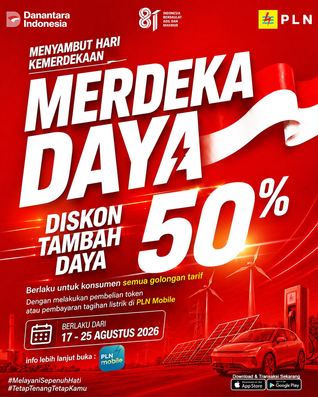 PLN Beri Diskon Tambah Daya 50 Persen, Promo Merdeka Daya Berlaku hingga 25 Agustus